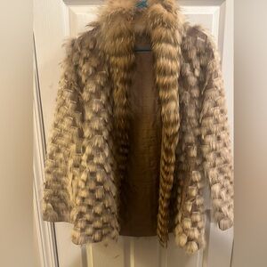 Sams Fifth Avenue Sherry Cassin Natural Coyote Fur Coat